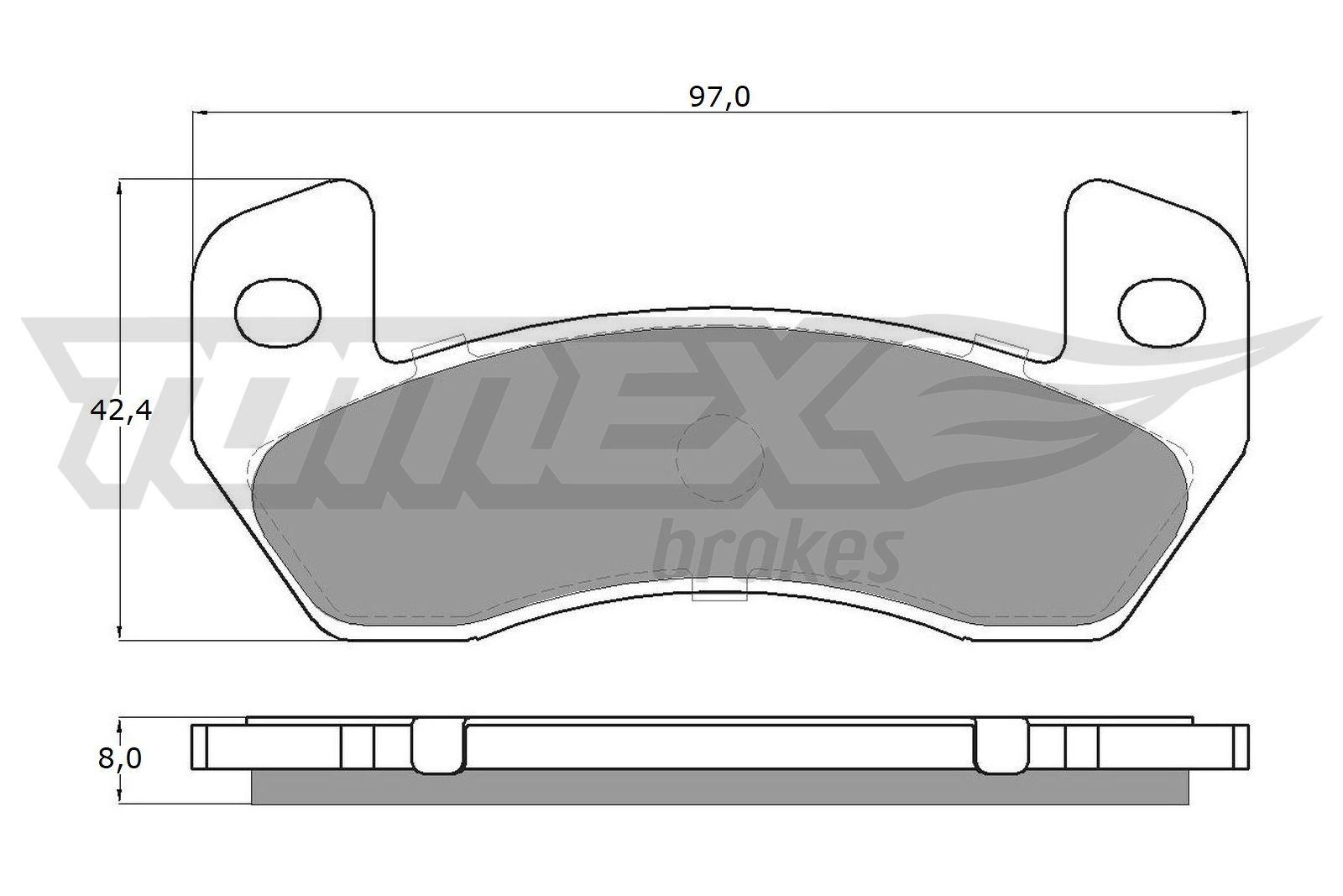 Sada brzdových platničiek kotúčovej brzdy TOMEX Brakes